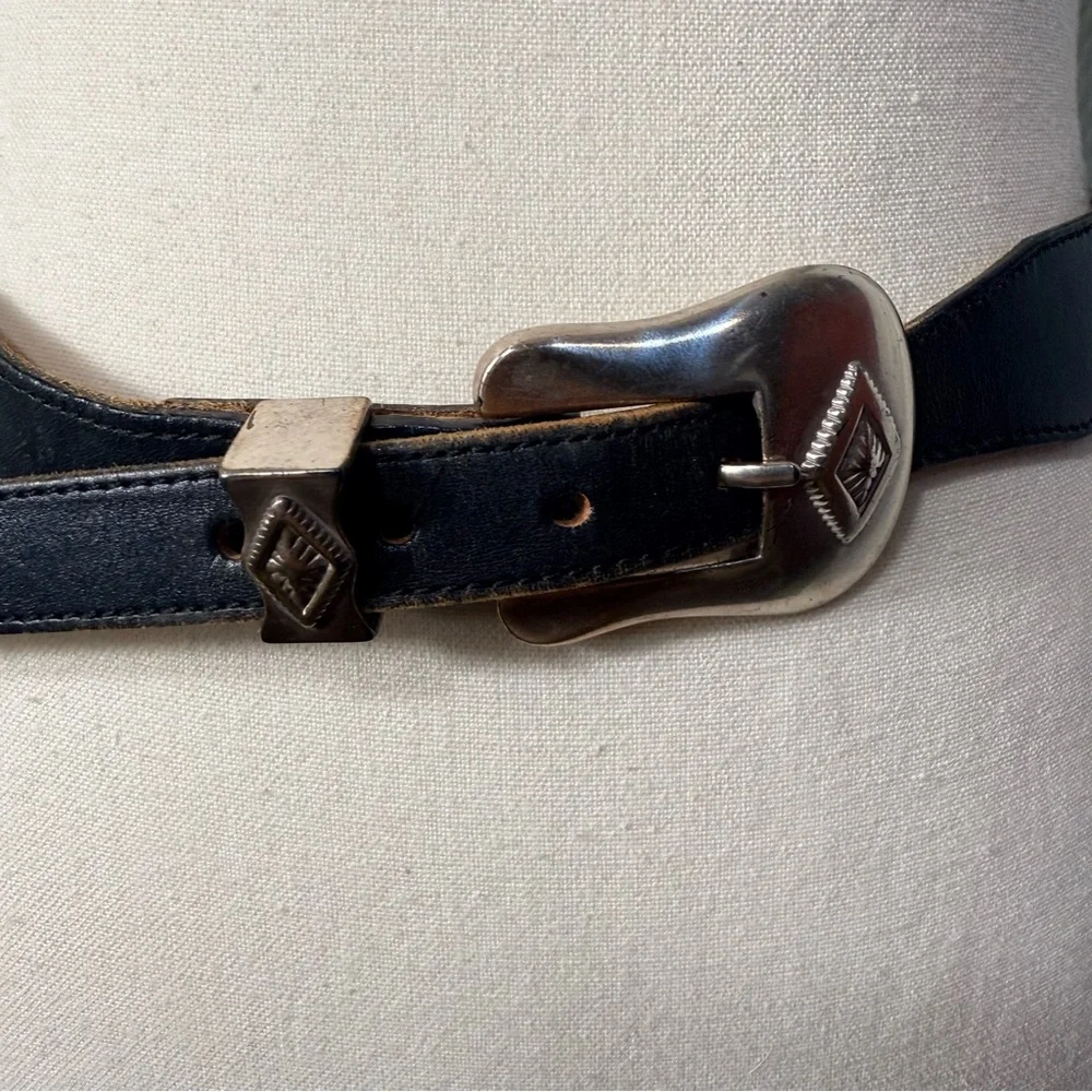 Vintage Justin Leather Concho Western Belt
